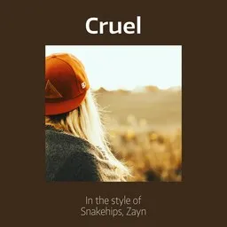 Cover art for Cruel - Snakehips,Zayn karaoke version