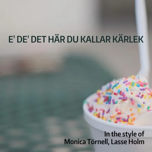 Karaoke E' de' det här du kallar kärlek esittäjältä Lasse Holm, Monica Törnell — laula mukana sanoituksilla Singassa