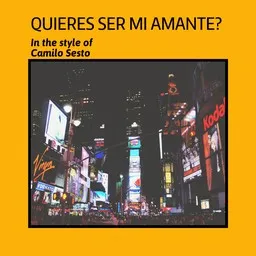 Cover art for Quieres Ser Mi Amante? - Camilo Sesto karaoke version