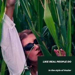 Cover art for Like Real People Do - Hozier karaoke version