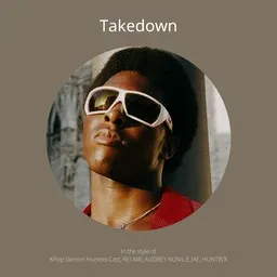 Cover art for Takedown - Audrey Nuna,Ejae,Huntr/x,KPop Demon Hunters Cast,Rei Ami karaoke version