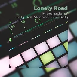 Cover art for Lonely Road - Jelly Roll,Machine Gun Kelly karaoke version