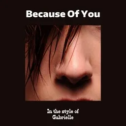 Cover art for Because Of You - Gabrielle karaoke version
