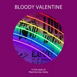 Cover art for Bloody Valentine - Machine Gun Kelly karaoke version