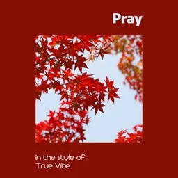 Cover art for Pray - True Vibe karaoke version