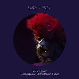 Titelbild für Like That - Future,Kendrick Lamar,Metro Boomin Karaoke-Version