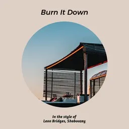 Cover art for Burn It Down - Leon Bridges,Shaboozey karaoke version