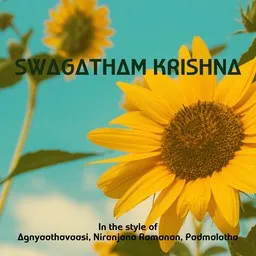 Cover art for Swagatham Krishna - Agnyaathavaasi,Niranjana Ramanan,Padmalatha karaoke version