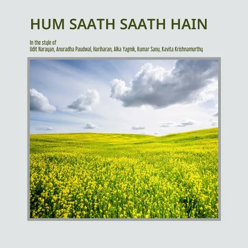 Karaoke Hum Saath Saath Hain by Alka Yagnik, Anuradha Paudwal, Hariharan, Kavita Krishnamurthy, Kumar Sanu, Udit Narayan — sing along with lyrics on Singa