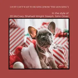 Karaokekappaleen I Just Can't Wait to Be King (2019 Version) - JD McCrary,John Oliver,Shahadi Wright Joseph,The Lion King Soundtrack kansikuva