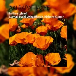 Karaokekappaleen Aaj Rapat Jaaye - Asha Bhosle,Kishore Kumar,Namak Halal kansikuva