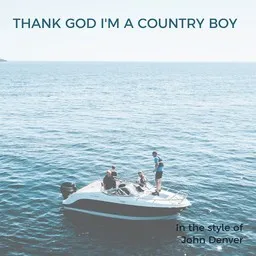 Cover art for Thank God I'm a Country Boy - John Denver karaoke version