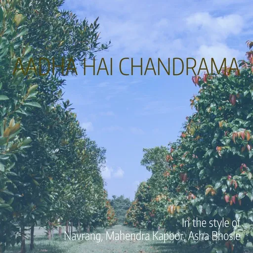 Karaoke Aadha Hai Chandrama by Asha Bhosle, Mahendra Kapoor, Navrang — sing along with lyrics on Singa