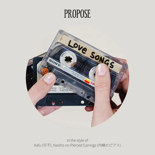 Karaoke Propose esittäjältä Kafu (可不), Naisho no Pierced Earrings (内緒のピアス) — laula mukana sanoituksilla Singassa