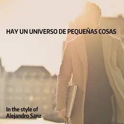 Cover art for Hay Un Universo De Pequeñas Cosas - Alejandro Sanz karaoke version