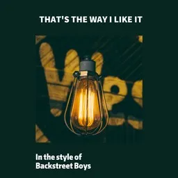 Cover art for That's The Way I Like It - Backstreet Boys karaoke version