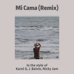 Cover art for Mi Cama (Remix) - J. Balvin,Karol G,Nicky Jam karaoke version