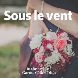 Karaokekappaleen Sous le vent - Céline Dion,Garou kansikuva