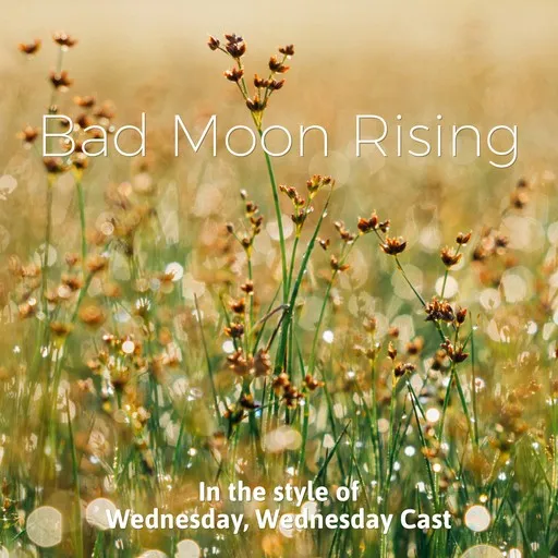 Karaoke Bad Moon Rising esittäjältä Wednesday, Wednesday Cast — laula mukana sanoituksilla Singassa