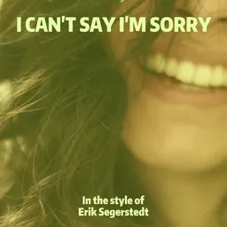 Karaokekappaleen I Can't Say I'm Sorry - Erik Segerstedt kansikuva