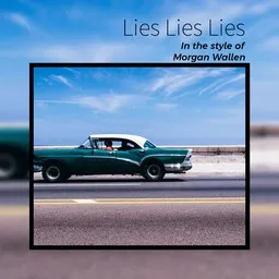 Cover art for Lies Lies Lies - Morgan Wallen karaoke version