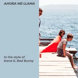 Cover art for Ahora Me Llama - Bad Bunny,Karol G karaoke version