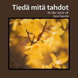 Karaokekappaleen Tiedä mitä tahdot - Lea Laven kansikuva