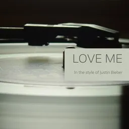 Karaokekappaleen Love Me - Justin Bieber kansikuva