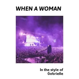 Cover art for When A Woman - Gabrielle karaoke version