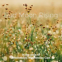 Karaokekappaleen Bad Moon Rising - Wednesday,Wednesday Cast kansikuva