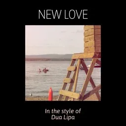 Karaokekappaleen New Love - Dua Lipa kansikuva