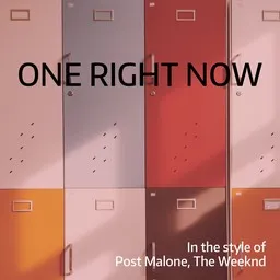 Karaokekappaleen One Right Now - Post Malone,The Weeknd kansikuva