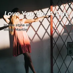 Cover art for Love You For A Day - Ricky Martin karaoke version