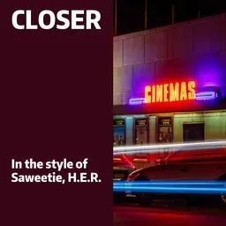 Cover art for Closer - H.E.R.,Saweetie karaoke version