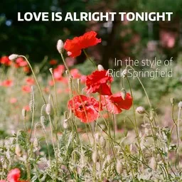 Cover art for Love Is Alright Tonight - Rick Springfield karaoke version