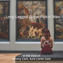 Titelbild für Long-Legged Guitar Pickin' Man - Johnny Cash,June Carter Karaoke-Version