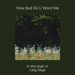 Cover art for How Bad Do U Want Me - Lady Gaga karaoke version