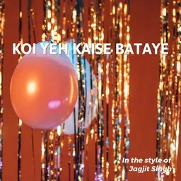 Cover art for Koi yeh kaise bataye - Jagjit Singh karaoke version