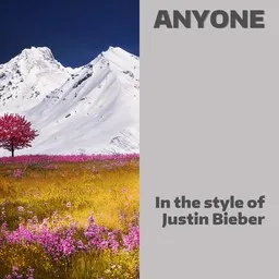 Karaokekappaleen Anyone - Justin Bieber kansikuva