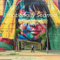 Cover art for Emotionally Scarred - Lil Baby karaoke version