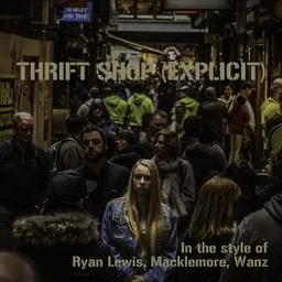 Cover art for Thrift Shop (explicit) - Macklemore,Ryan Lewis,Wanz karaoke version