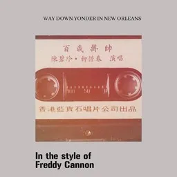 Karaokekappaleen Way Down Yonder In New Orleans - Freddy Cannon kansikuva