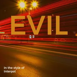 Cover art for Evil - Interpol karaoke version
