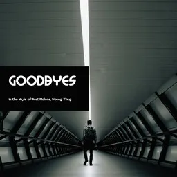 Cover art for Goodbyes - Post Malone,Young Thug karaoke version