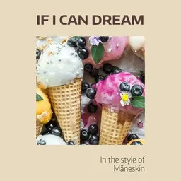 Cover art for If I Can Dream - Måneskin karaoke version