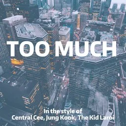 Cover art for Too Much - Central Cee,Jung Kook,The Kid Laroi karaoke version