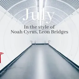 Karaokekappaleen July - Leon Bridges,Noah Cyrus kansikuva