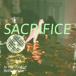 Cover art for Sacrifice - Bebe Rexha karaoke version