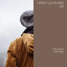Cover art for I Won't Go On And On - Colt Prather karaoke version