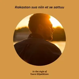 Karaokekappaleen Rakastan sua niin et se sattuu - Tuure Kilpeläinen kansikuva